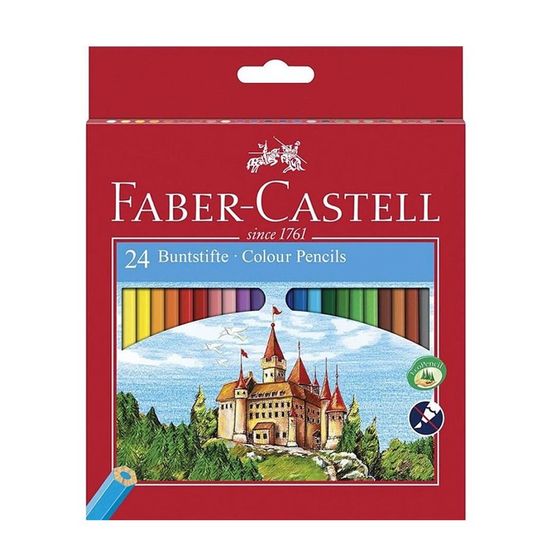 Set 24 creioane colorate, vopsea pe baza de apa, Faber-Castell - imagine 3